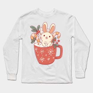 Christmas mug bunny Long Sleeve T-Shirt